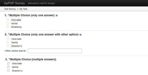 PHP Online Survey - PHP Script